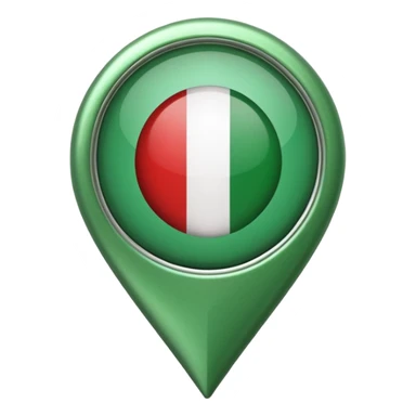 location pin Italy milan green sticker