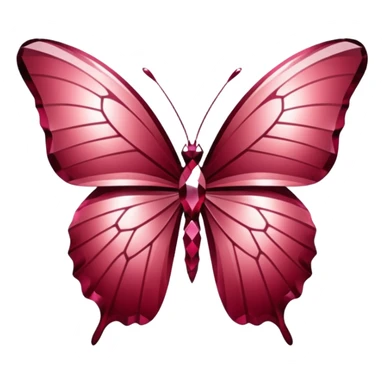 burgundy 56-carat diamond shaped as butterfly sticker