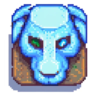 Discord symbol in Minecraft pixel art style, with blocky edges and classic Minecraft color palette, 256x256 pixels sticker