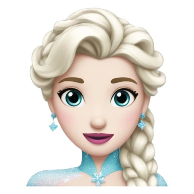 elsa frozen with pink lips sticker