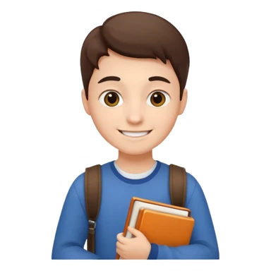 student holding books sticker