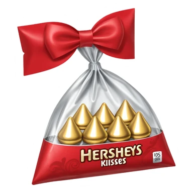 Bag of Hershey’s kisses in Hershey’s packaging  sticker
