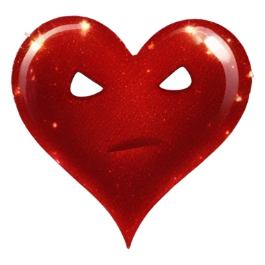 Deep red sparkling heart sticker