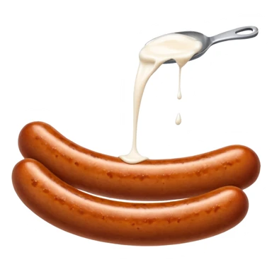 One sausage with milk at the tip sticker
