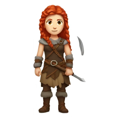 A red-haired Viking girl sticker