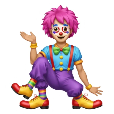 Man with clown shoes sticker