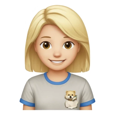 blonde hair animal with shirt sticker