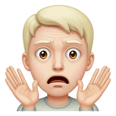 face of absolute disgust with both hands more exaggerated sticker