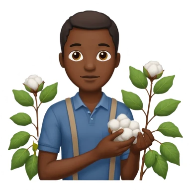 Black man picking cotton  sticker