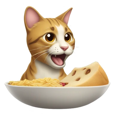 Gatto che mangia una mela  sticker