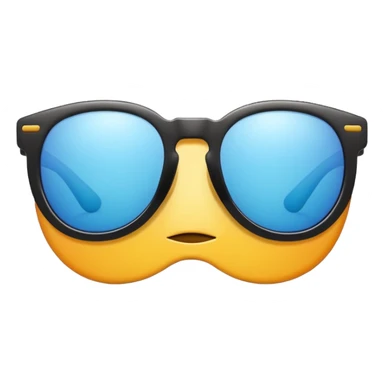 Sunglass emoji but with white glasses sticker