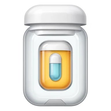 medicine capsule in case in nutral colors sticker