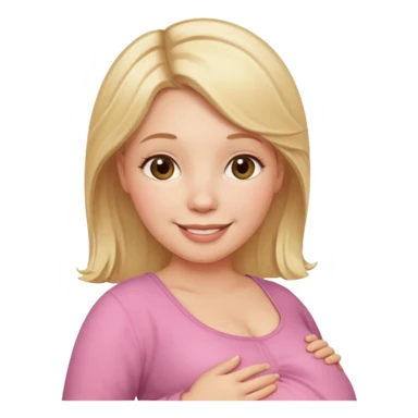 pregnant white woman with blonde hair sticker