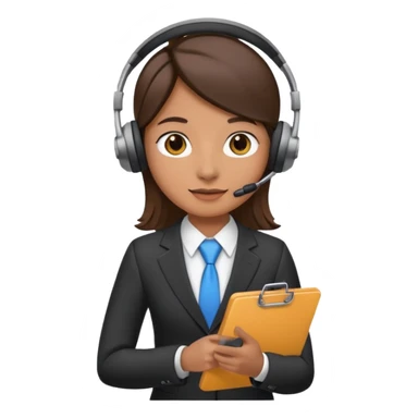 Event Planner Holding A Clipboard And Headset sticker