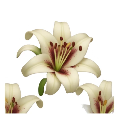 realistic burgundy lily sticker