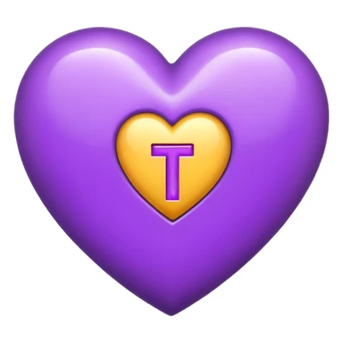 The Letter “T” inside a Purple Heart sticker