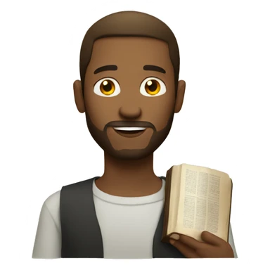 White man with bible modern sticker