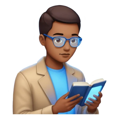 Window with person reading + blue light, Apartment Windows. sticker