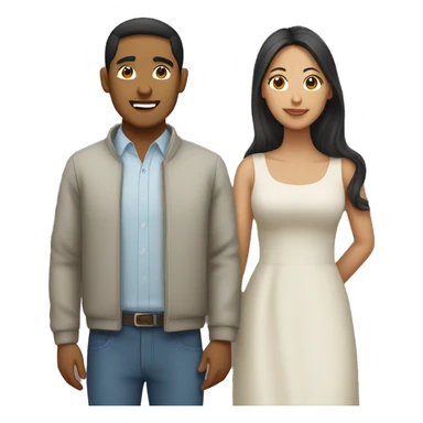 Filipino Man and Mixed Race Woman Couple  sticker