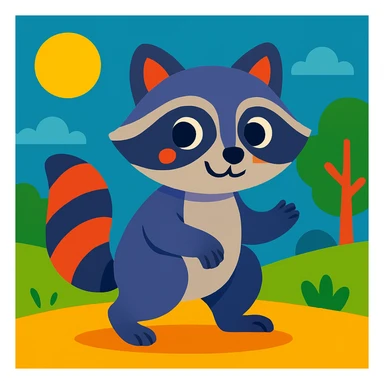 Raccoon sticker