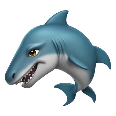 Horse wearing a shark costume sticker