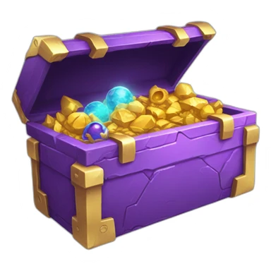 Pokemon Game LootCase Purple Chaotic Color Rich Treasure Legendary Epic Items and Pokemons Inside sticker