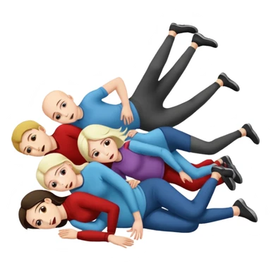 A croud of people dead on the floor sticker