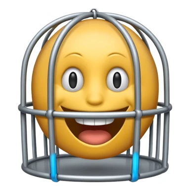 grinsendes Emoji im Gefängnis sticker