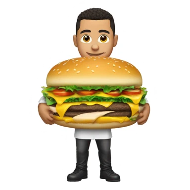 Ronaldo mange un hamburger  sticker