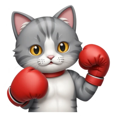 Cat boxing sticker
