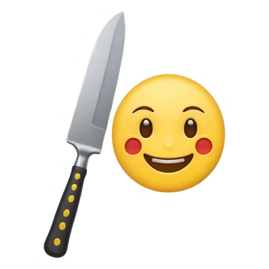 🙂 this emoji holding knife sticker