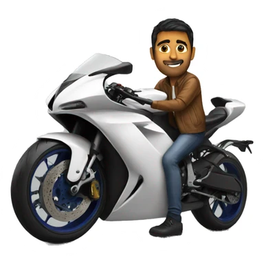 Rahul with superbike  sticker
