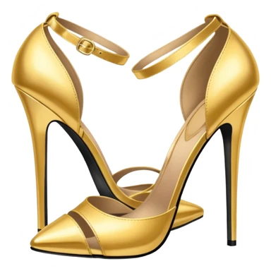 Gold party heels sticker