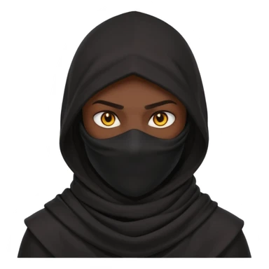 desert assassin portrait, head and shoulders only, dark hood, face scarf, mysterious glowing eyes, stealth vibe, 3D cartoon, mobile game icon style, clean background, no text, no watermark
 sticker