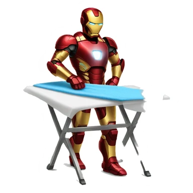 ironman ironing clothes sticker