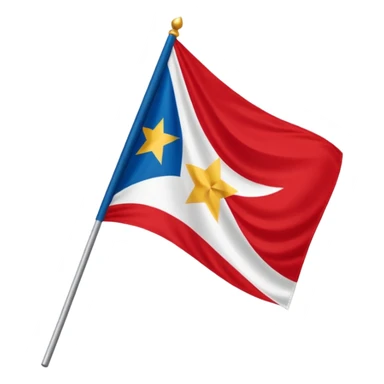 Bandeira do Pará em cor vermelho e uma listra banca na vertical e uma estrela dourada no centro sticker