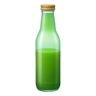 Bottled green juice sticker