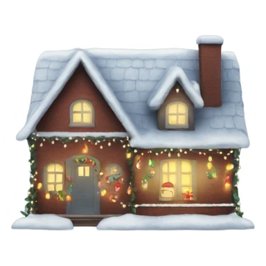 House with Christmas lights sticker