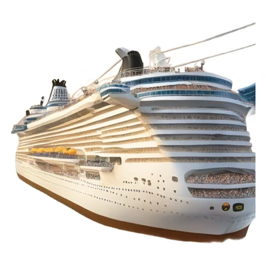 Cruise ship with zip line  sticker