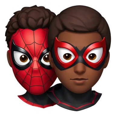 miles morales with spiderman mask 'Two Person " sticker