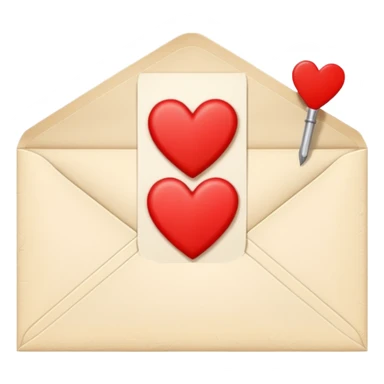 Cream-colored romantic Letter Envelope  sticker