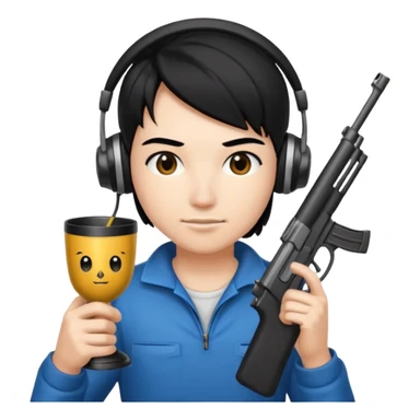 MVP + Gaming + Gamer + Tournament Cup  + Gun  sticker