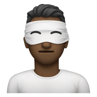 A man have mask and sleeping on bed sticker