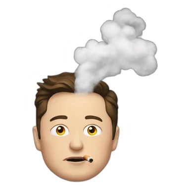 Elon musk smoking meme sticker