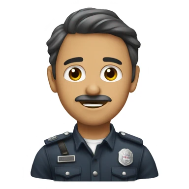 Poliia persiguiendo a ladrón  sticker