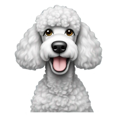Black and white standard poodle sticker