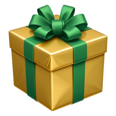 gift in golden and green shadows sticker