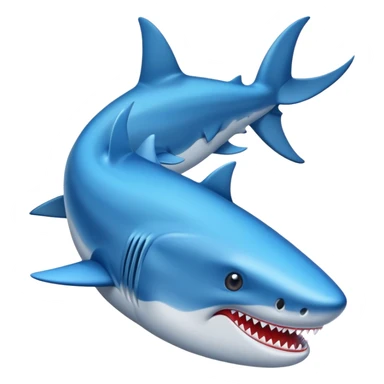 Un tiburón con zapatos azules sticker