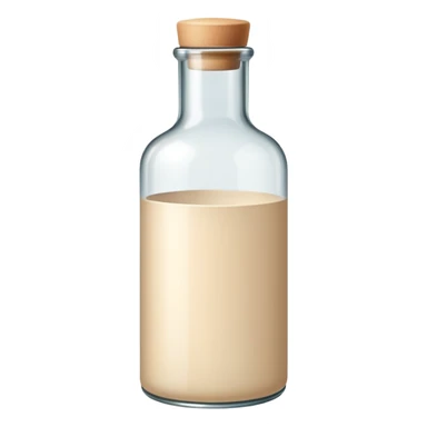 cylindrical pale beige bottle sticker