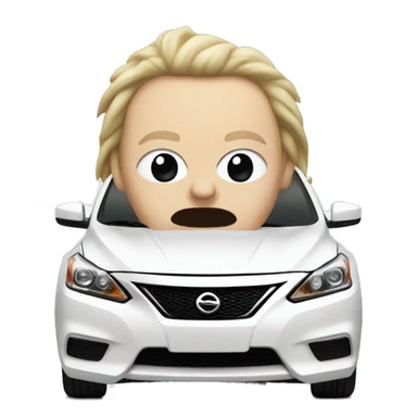 Aggressive white Nissan Sentra sticker